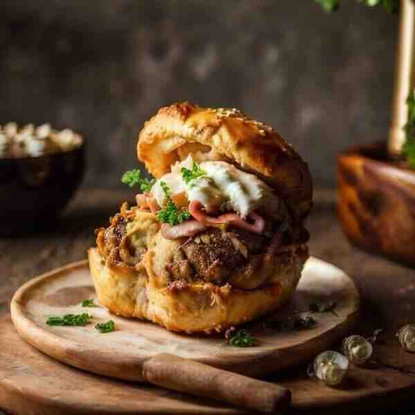 Ветчинный рожок из свиной рульки и курицы